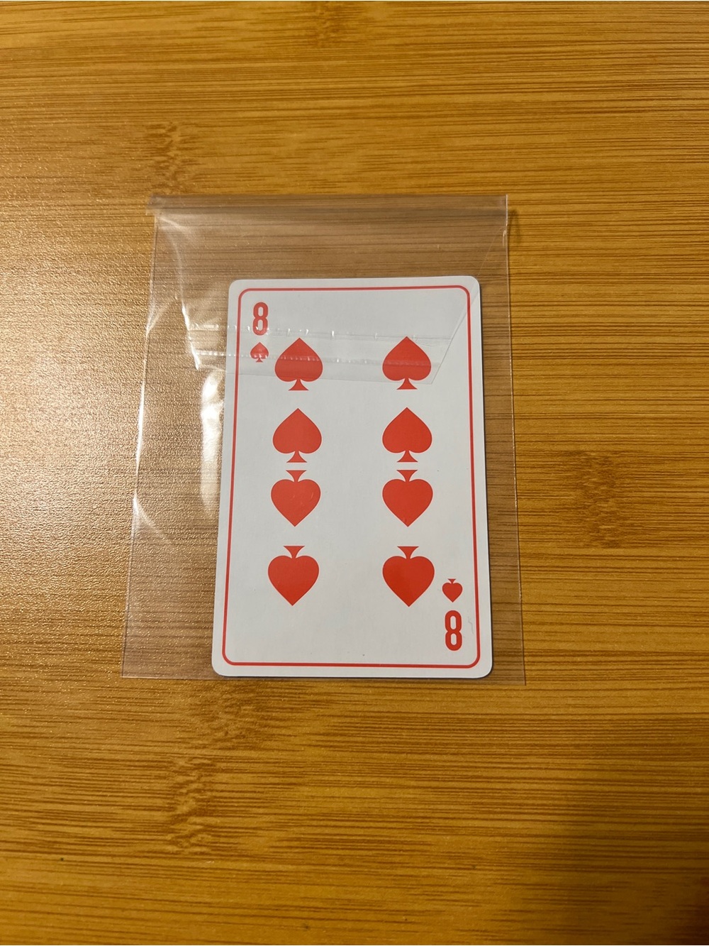 Christian Dior Red 8 of Spades Playing Card